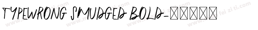 TypeWrong Smudged Bold字体转换